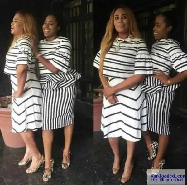 Nkiru Anumudu & daughter, Ozinna step out in monochrome outfits